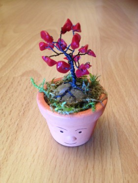 451 Koralle Mini Baum im Topf