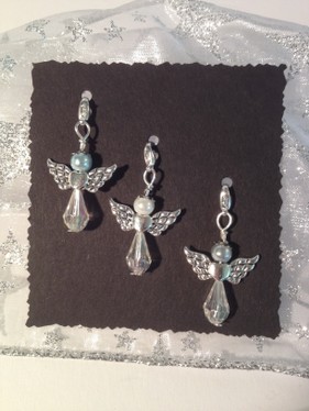 Engelset hellblau weiss silber